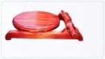 CTmela Wooden Chakla Belan with Stand Original and best wood A beautifully handcrafted round wooden rolling board Highly