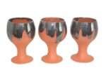 Potter's Clay Terracotta Black Wine Glass. - Image 4