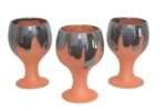 Potter's Clay Terracotta Black Wine Glass.