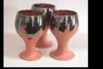Potter's Clay Terracotta Black Wine Glass. - Image 2