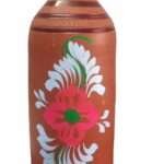 Self Cooling Hand Made Water Bottle, Clay Handmade Earthen Eco-Friendly Water Bottle Mitti Bottle Terracotta Clay Water Bottle -1 Litre,