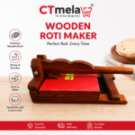 CTmela 10-Inch Wooden Roti Maker – Traditional Chapati Press for Home Use - Image 5