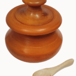 CTmela Wooden Sugar Pot, Salt Pot, Spice Pot, Pickle Jar, Jam Jar Masala Box & Multi use Pot, Jar, Containers & Bowl with Spoon