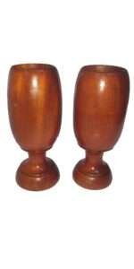 CTmela Wooden Wine Glass, Set of 2 glass, #Best  neem wood#