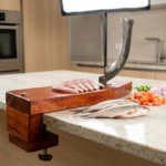 CTmela Folding Big Vegetable, fish, meat,  Cutter Boti, (setup on any table) Aruvamanai, kuthipeeta, addili,  with Wooden Board
