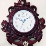 CTmela Brown wooden color 30 cm X 25 cm Wall Clock (New Standard).