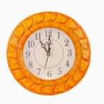 CTmela Brown wooden color Round,25 cm X 25 cm Wall Clock (New Standard).