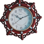 CTmela Brown wooden color Round,30 cm X 30 cm Wall Clock (New Standard).