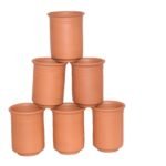 Clay Terracotta Water Glass Natural Clay as The raw Material 6 Pieces