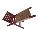 CTmela Wooden folding Chair Solid Mahogany wood With Natural Grass. 1 pice