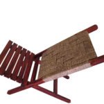 CTmela Wooden folding Chair Solid Mahogany wood With Natural Grass. 1 pice