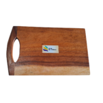 CTmela wooden chopping board, kitchen essential used for cutting vegetables, fruits, meat, and more.  natural look one pice.