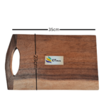 CTmela wooden chopping board, kitchen essential used for cutting vegetables, fruits, meat, and more.  natural look one pice. - Image 2